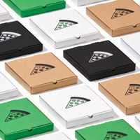 Boîtes à pizza brunes vierges personnalisées en carton ondulé