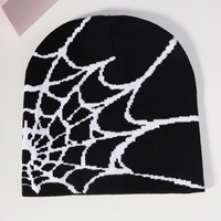 Bonnet noir à la mode vêtements d'hiver personnalisés avec design respirant à revers 100% acrylique élégant lettre motif affaires