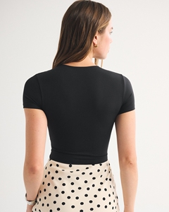 LEDUO Customized 2026 Summer Hot Sale Capsule Wardrobe <b>Staple</b> Crew-Neck Bodysuit for Everyday Layering - Product Image 3
