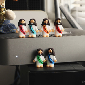 Recuerdos Religiosos para <span class=keywords><strong>Fiestas</strong></span>, Mini Figuras de Jesús, Decoraciones de Pascua, Pequeños Juguetes Religiosos Clásicos de Jesús Te Ama - Product Image 2