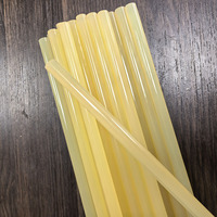 Bâton de colle thermofusible EVA transparente jaune et blanche à haute viscosité, colle thermofusible OEM ODM pour boîte d'emballage