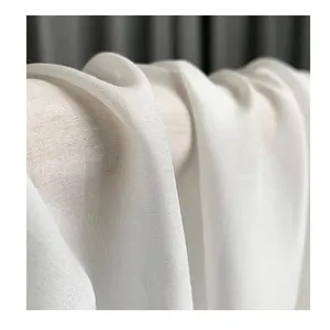plain dyed color 30% silk 70% cotton 12mm silk cotton chiffon fabric