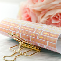 Adesivi Personalizzati per Planner Settimanale con Citazioni e Parole Stampate su Carta Decorativa per Scrapbook e Regali Promozionali