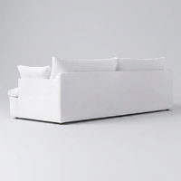 Canapé en tissu moderne OEM/ODM, vente en gros, canapé modulable design Cloud avec accoudoirs à rail, canapé 2 places pour appartement et location