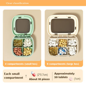 دواء محمول مع إغلاق محكم للاستخدام اليومي للأقراص والتعبئة الفرعية والنقاط الصغيرة سبعة أيام في الأسبوع - Product Image 3