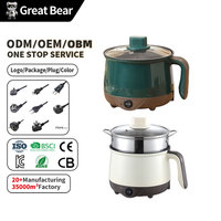 Marmite électrique Great Bear Marmite électrique multifonctionnelle antiadhésive avec couvercle pour la cuisine domestique