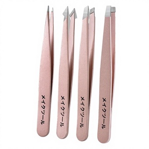 Pinzas para Cejas de Acero Inoxidable Color Oro Rosa con Logotipo Personalizado, Ecológicas, Duraderas, Premium, Planas y Puntiagudas, Kit de Cuidado Personal - Product Image 3