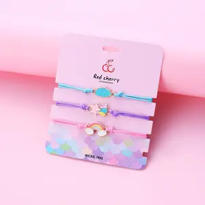 Mode Sieraden Wolk Ster Regenboog Email Bedelarmbanden Elastische Rubber Armbanden Vrouwen Kid 'S Sieraden Voor Beste Vrienden