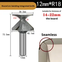 Fraise à cintrer les arceaux circulaires intégrée pour le travail du bois transfrontalier, queue de 12 mm, compatible CNC/machine de gravure