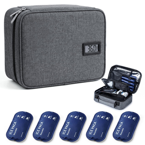 Estuche de Viaje para Insulina con Servicio OEM, Bolsas de Hielo, Pantalla de Temperatura, Aprobado por la TSA, Bolsa Refrigerante para Medicamentos y Pluma de Insulina - Product Image 1