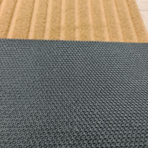 Coir Door Mat Machine Made Rectangle Striped Non-Slip Rubber Backing Modern <b>Thin</b> 0.2-0.4 in Spot Clean - Product Image 2