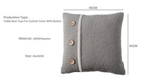 Housses de coussin de canapé en fausse fourrure style campagnard, décoration intérieure, tissu doux 100% polyester, coussins personnalisables