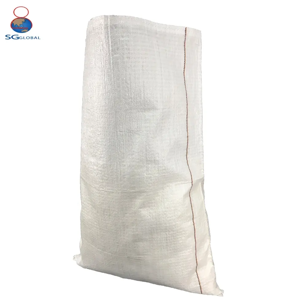 Saco de arroz tejido de polipropileno, bolsa laminada de 5kg, 25kg, 50kg, 100kg, embalaje negro blanco, impresión reciclada, fabricante de bolsas tejidas de PP