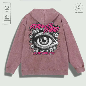 Sudadera con Capucha 100% Algodón Lavado con Estampado Gráfico de Stranger Studio, Varios Colores - Product Image 3