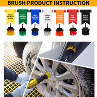 Brosse de nettoyage électrique en plastique souple, accessoire pour perceuse, pour nettoyer les tapis, le cuir, le verre, les pneus de voiture, les tissus d'ameublement et les canapés