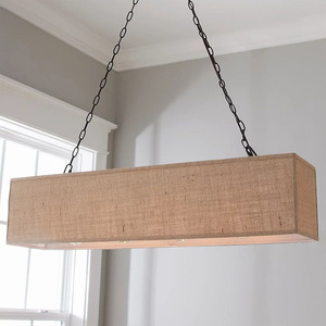 Lámpara de araña rectangular de estilo chino, base de bombilla E27, fuente de luz incandescente para sala de té, restaurante, barra, iluminación - Product Image 2