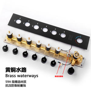 Ensemble de douche multifonctionnel de luxe en acier inoxydable avec musique, pour salle de bain complète, usage domestique et hôtelier, avec pomme de douche haut de gamme - Product Image 1