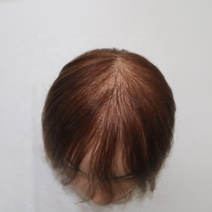 Cabeza de Maniquí Femenina de Cabello Humano Marrón de 10-12 Pulgadas, con Poco Cabello en la Parte Superior para Injerto Capilar - Product Image 5