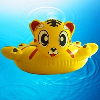 Bateau gonflable électrique pour enfants en forme de tortue verte, bateau tamponneur gonflable à batterie pliable pour piscine