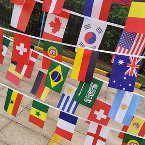 Manufacturer Country String <b>Flags</b> Banners 32 Countries Digital Printing Plastic Material Hanging/Flying Small Bunting for Sports - Product Image 4
