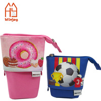 Trousse à crayons POP-UP et pochette à cosmétiques de bonne qualité, sac télescopique en PU avec fermeture à glissière, organisateur de maquillage/papeterie