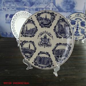 Assiette en <span class=keywords><strong>porcelaine</strong></span> bleue de <span class=keywords><strong>Delft</strong></span> vintage 1975 - Royal <span class=keywords><strong>Delft</strong></span> - avec décoration peinte à la main - Moulin à vent - Product Image 4