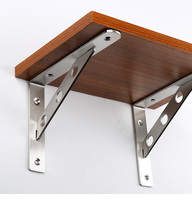 Supports d'angle triangulaires robustes en acier inoxydable 201 pour étagères murales, 24 pouces, quincaillerie pour meubles