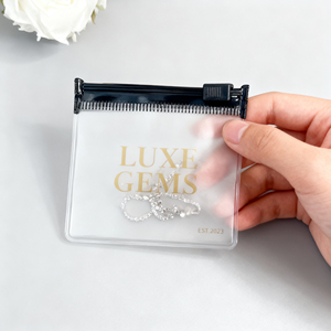 Biểu Tượng Tùy Chỉnh PVC Đồ Trang Sức Nhỏ Nhựa Frosted Dây Kéo Pouch Tái Sử Dụng Trong Suốt Quà Tặng Zip Khóa Túi Cho Đồ Trang Sức Bao Bì Túi - Product Image 1