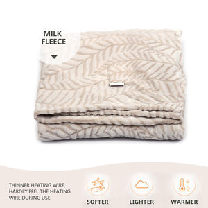 Coperta Elettrica Riscaldata Personalizzabile in Morbido <span class=keywords><strong>Pile</strong></span>, con <span class=keywords><strong>Telecomando</strong></span>, Protezione da Surriscaldamento per USA/UK - Product Image 2