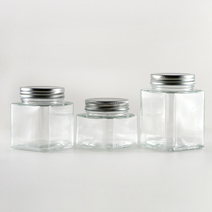 Vente en <span class=keywords><strong>gros</strong></span> 250 380 Pot de stockage de confiture de nourriture au miel en verre octogonal à grande bouche large de 500 ml Pot en verre de 16 oz avec couvercles dorés - Product Image 1
