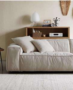 Ensemble de canapés modernes et confortables pour salon, mobilier de maison simple, en tissu de lin amovible, avec accoudoirs carrés en éponge, idéal pour les hôtels - Product Image 6