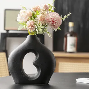 Desain baru vas berongga produsen khusus pasir mengilap penjualan langsung produsen vas keramik & porselen