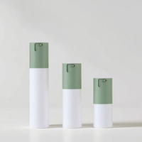 Emballage de luxe AS en plastique transparent transparent de 15ml 30ml 50ml 1oz bouteille de lotion cosmétique de sérum sans air sous vide avec pompe pour le visage