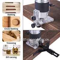 Travail du bois main 800W 30000R/MIN tondeuse stratifié fraisage gravure carbure de tungstène électrique pour bois routeur outil
