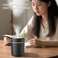 Mini Humidificateur d'Air Portable 190ml Ultrasonique USB pour Bureau avec Lumière Colorée, Aromathérapie pour Voiture et Maison
