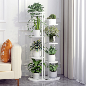 Multi Layer Plant Stand Circular Floor Standing Iron Flower <b>Rack</b> For Living Room Office Desk Storage Display <b>Shelf</b> - Product Image 2