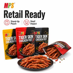 Fabricant bas prix vente chaude doux gluant délicieux peau de tigre pieds de poulet épicés collations décontractées - Product Image 3