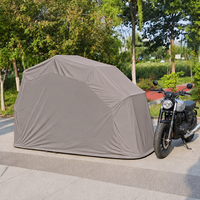 Abri de garage pliable et imperméable pour moto, tente de protection avec structure en acier et toile enduite de PU, couverture de stationnement extérieur