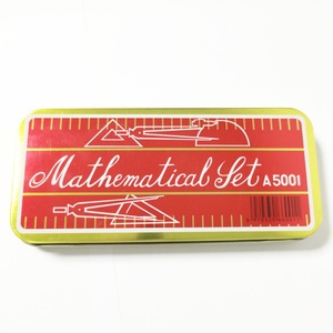 Ensemble mathématique pour enfants, grand coffret de géométrie pour filles, A5001 Rouge, ensemble d'instruments de géométrie et de traçage - Product Image 3