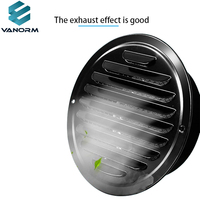 Design moderne Grille plate en acier inoxydable Sortie d'air Mur extérieur Évent étanche à la pluie Capuchon respirant Évent d'échappement Alliage d'aluminium