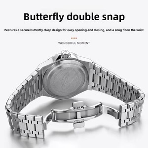 Wholesale Men's Stainless Steel Sapphire <b>Crystal</b> Diving Watch Mechanical Auto Movement 300m Water Resistant Exercise Style - Product Image 5