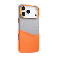 Étui de protection magnétique de luxe en cuir étanche pour appareil photo, portefeuille et téléphone portable pour 17 Pro Max Plus avec porte-cartes antichoc