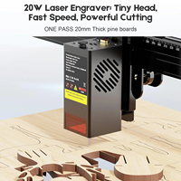 Graveur/découpeur laser 3D TWOTREES TS2-20W Max pour bois/caoutchouc, certifié CE, avec assistance pneumatique intégrée, contrôle par application, multifonctionnel IA