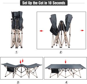 Woqi tente pliante légère <span class=keywords><strong>lit</strong></span> <span class=keywords><strong>de</strong></span> Camping avec serrure à levier installation facile Portable <span class=keywords><strong>Compact</strong></span> pour les voyages en plein air - Product Image 6