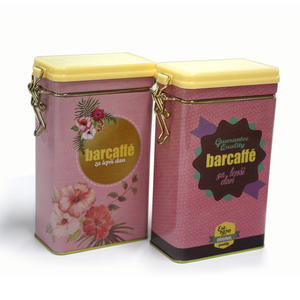 Récipient rectangulaire de boîtes de stockage de thé de café de Matcha grand avec le couvercle fermé en métal hermétique peut boîte - Product Image 2