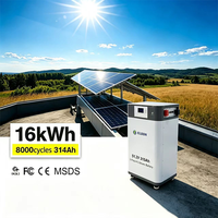 Système d'alimentation domestique d'urgence compatible avec tous les appareils domestiques, 16 kWh, affichage numérique de l'état, module solaire pour balcon, batteries lithium-ion