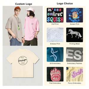 Sonnerie T-shirt surdimensionné sérigraphie Design personnalisé T-shirts unis Street Style Couples T-shirts grande taille T-shirt unisexe - Product Image 3