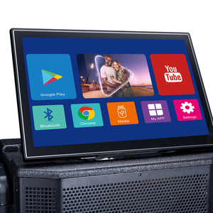 Machine de <span class=keywords><strong>karaoké</strong></span> professionnelle d'extérieur 15 pouces 120W avec écran tactile 18,5 pouces pour affichage des paroles, système audio BT pour soirées KTV - Product Image 3