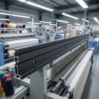 Profils d'extrusion en aluminium 6061 sur mesure pour l'industrie textile, avec finition gris anodisé