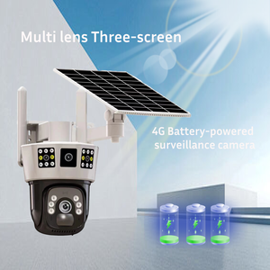 Năng lượng mặt trời 360 ° Pan-Tilt ngoài trời Camera An Ninh tầm nhìn ban đêm thông minh phát hiện chuyển động theo dõi con người 4G Sim mạng Máy ảnh - Product Image 2